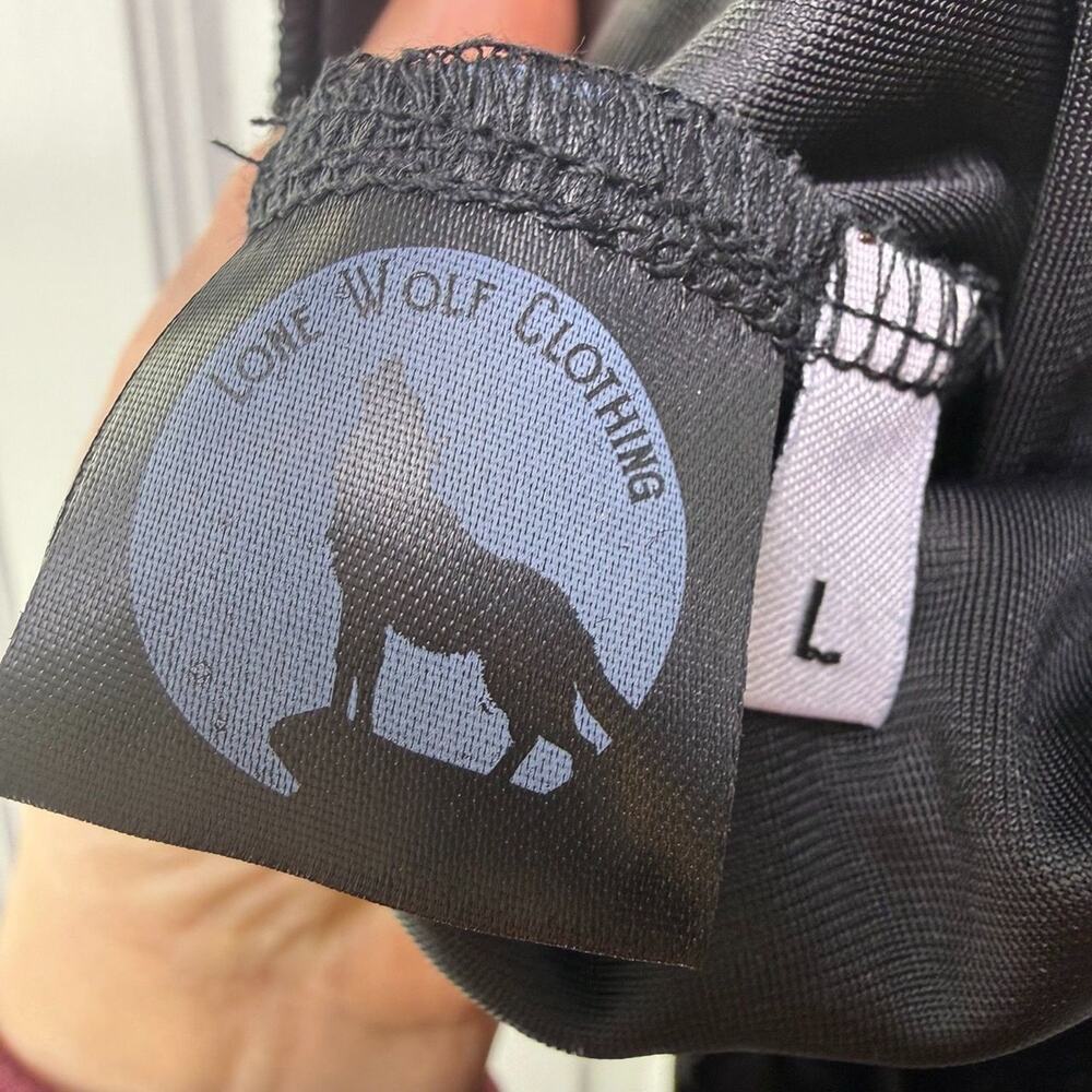 Black Velvet Flare Pants Floral Jacquard Stretch Goth Large NWOT Witchy - Picture 5 of 8